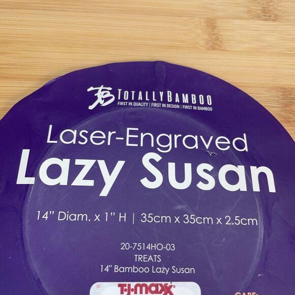 Totally Bamboo Treats for Santa Reindeer 14in Christmas Holiday Lazy Susan NEW - Picture 9 of 10